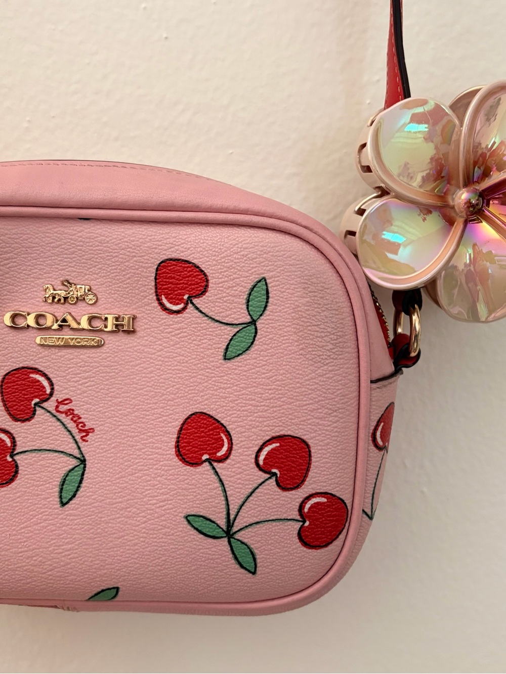 Coach Jamie Pink Cherry Crossbody Camera Bag - Picture 3 of 6